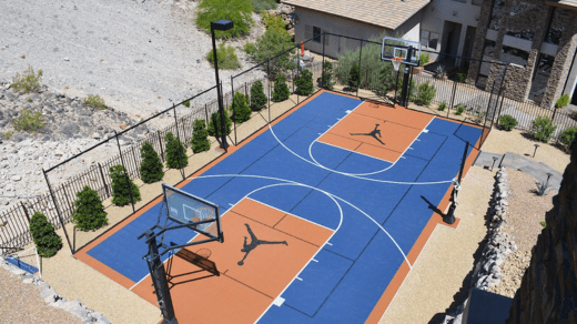 Basketball court installation